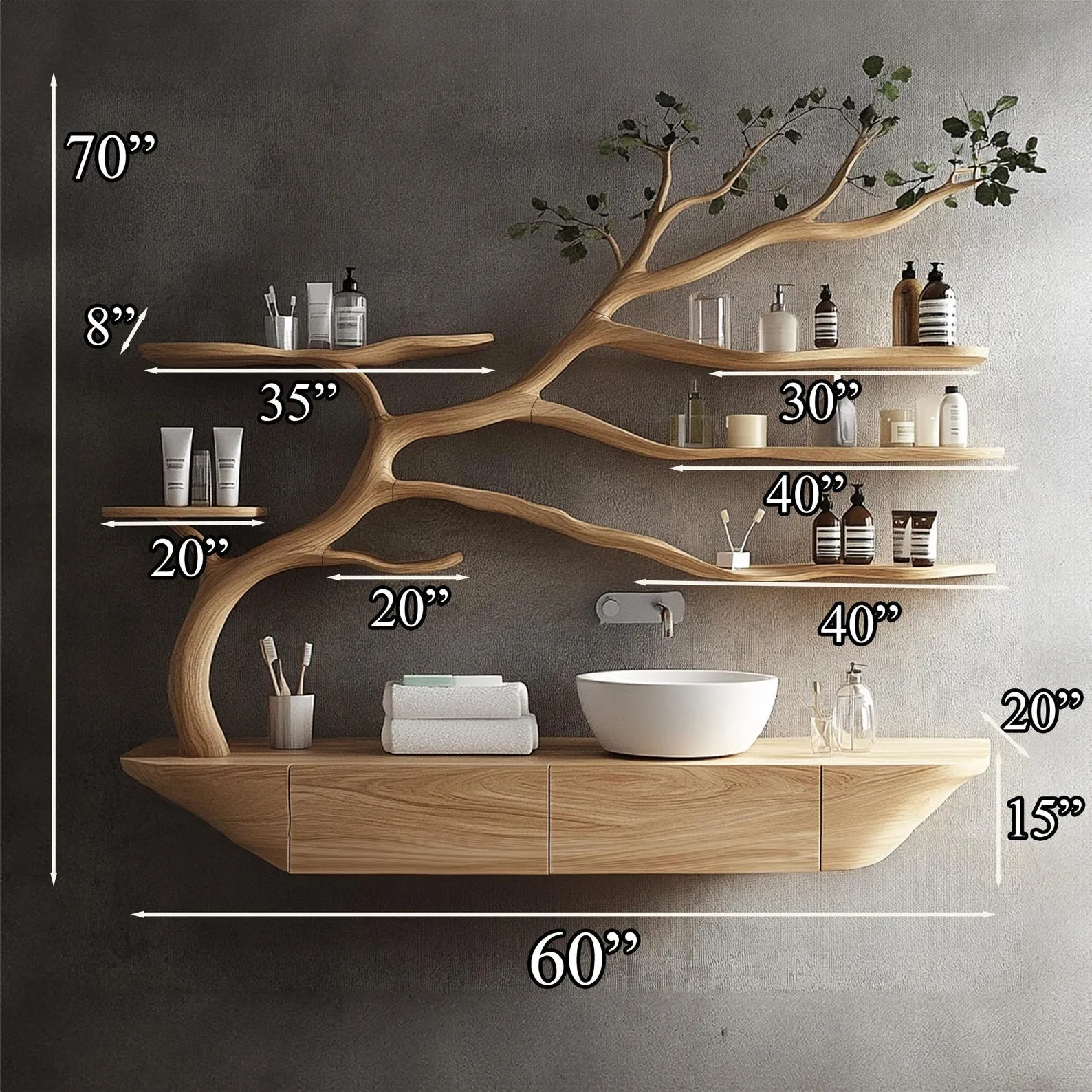 Vintage Style Compact Bathroom Vanity Cabinet For Powder Room Storage - Image 2